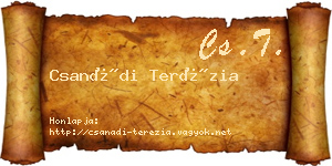 Csanádi Terézia névjegykártya