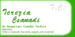 terezia csanadi business card